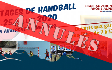 Annulation des stages d’été 2020