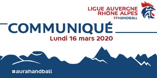 Communiqué Ligue AURA | 16 mars 2020