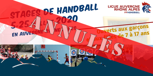 Annulation des stages d’été 2020