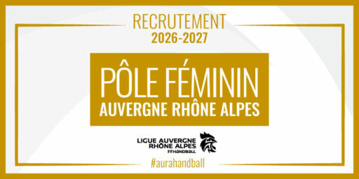 Pôle Féminin AURA | Ouverture des inscriptions (2026-2027)