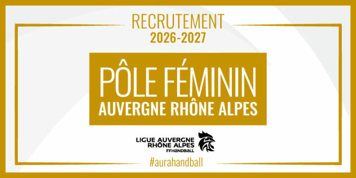 Pôle Féminin AURA | Ouverture des inscriptions (2026-2027)